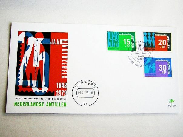 1973 Kinderzegels Ned Ant - (5678)